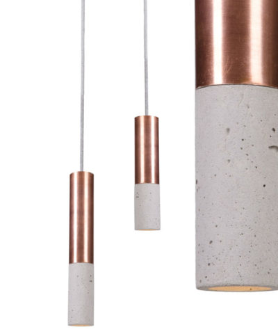 Kalla Copper - lampa betonowa z miedzią