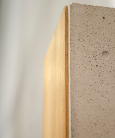 Orto Teak LOFTLIGHT - betonowy kinkiet z drewnem tekowym