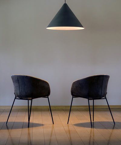 Lampa pokryta zamszem - Konko Light Velvet 60cm - kolor Olive Grey