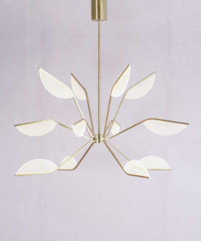 Fleur - duża, złota lampa wisząca